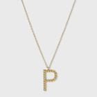 Sugarfix By Baublebar Initial P Pendant Necklace - Gold