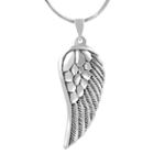 Journee Collection Sterling Silver Angel Wing Necklace -