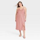 Women's Plus Size Sleeveless Cami Lace Dress - A New Day Rose Pink