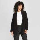 Women's Long Sleeve Stitch Mix Cardigan - Prologue Black