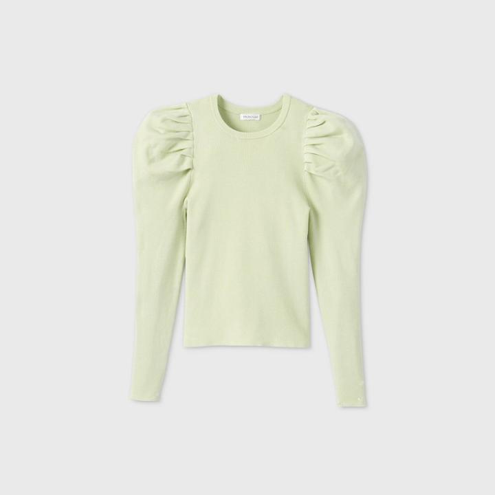 Women's Crewneck Volume Sleeve Pullover Sweater - Prologue