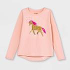 Girls' Long Sleeve 'unicorn' Flip Sequin T-shirt - Cat & Jack