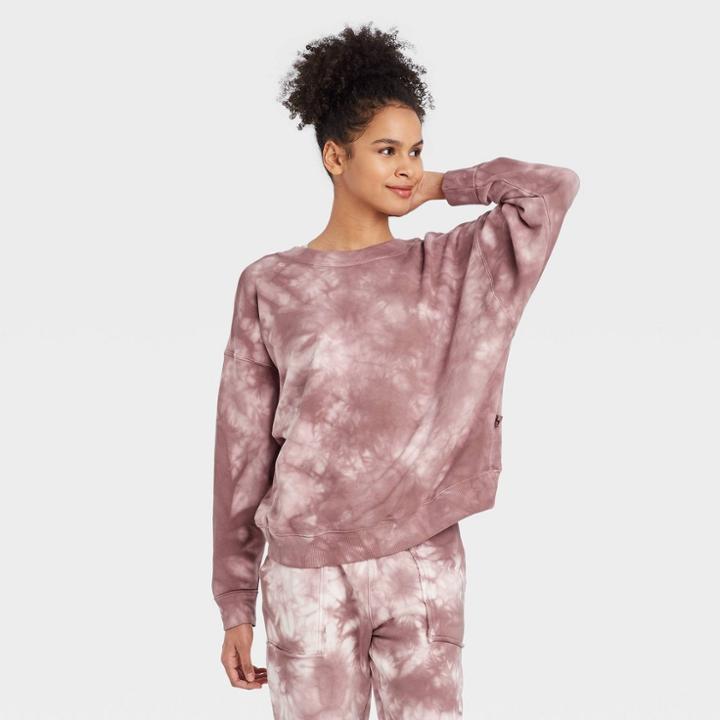 Women's Reversible French Terry Pullover Sweatshirt - Joylab Coca Mocha