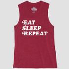 Women's Eat Sleep Repeat Graphic Tank Top - Awake Red