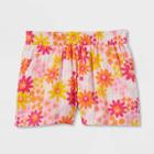 Girls' Floral Pull-on Shorts - Cat & Jack Pink