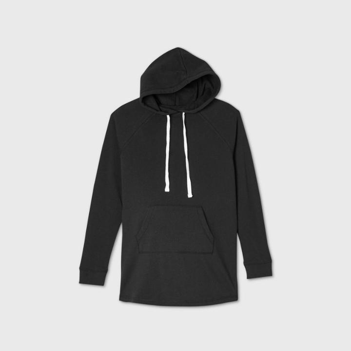 Maternity Hooded Kanga Pocket Pullover - Isabel Maternity By Ingrid & Isabel Black