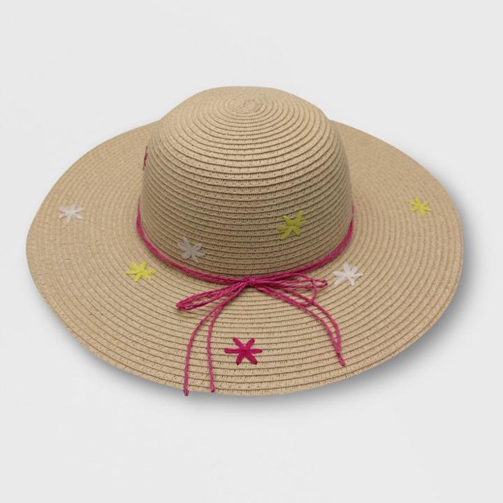Baby Girls' Embroidery Floppy Hats - Cat & Jack Beige 12-24m, Girl's, White