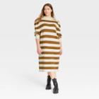 Women's Plus Size Puff Long Sleeve Sweater Dress - Who What Wear Light Brown