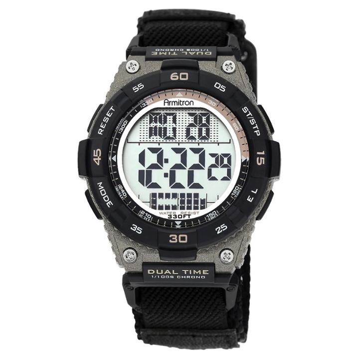 Men's Armitron Sport Chronograph Strap Watch - Black,