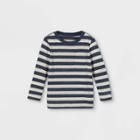 Toddler Boys' Striped Knit Long Sleeve T-shirt - Cat & Jack Navy