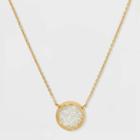 14k Gold Dipped Mini Shaker Pendant Necklace - A New Day Clear