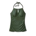 Women's Post Mastectomy High Neck Tankini Top - Kona Sol Olive Green