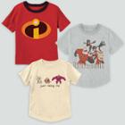 Toddler Boys' 3pk Disney 'the Incredibles' Short Sleeve Graphic T-shirt