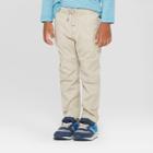 Toddler Boys' Reinforced Knee Jogger Fit Pull-on Pants - Cat & Jack Beige