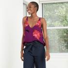 Women's Floral Print Essential Tank Top - A New Day Red