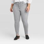 Women's Plus Size High-rise Curvy Skinny Jeans - Universal Thread Gray