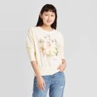 Fifth Sun Women's Floral Print Sweatshirt - Cream