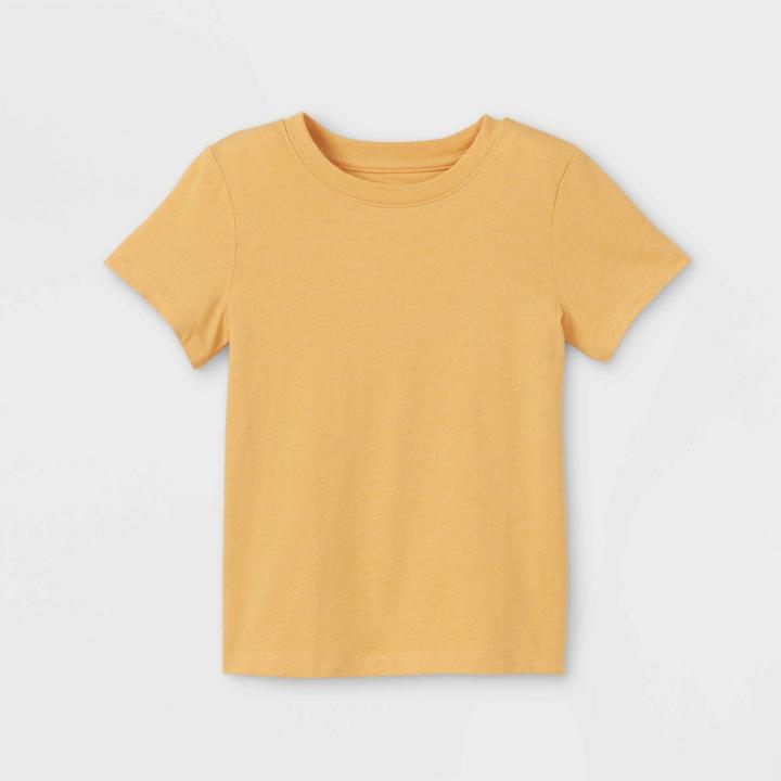Toddler Boys' Solid Jersey Knit Short Sleeve T-shirt - Cat & Jack Yellow