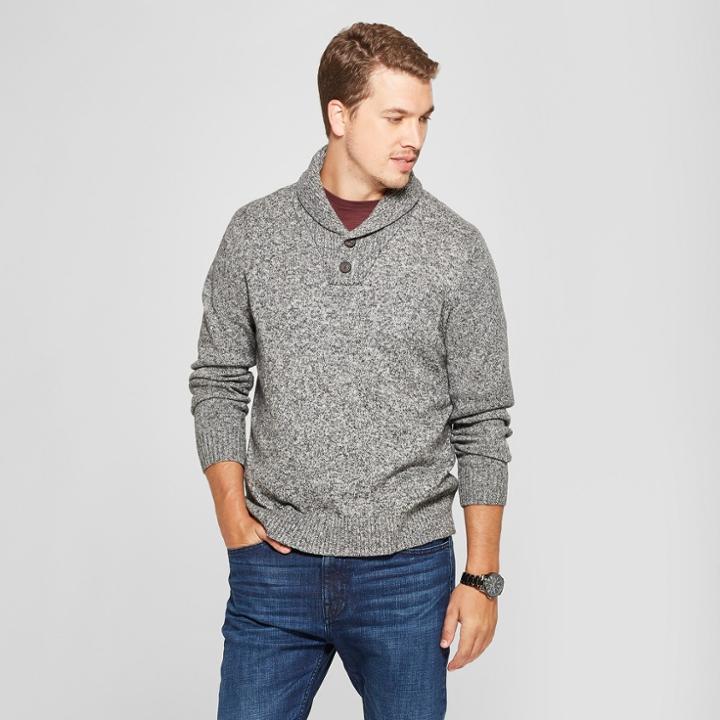 Men's Shawl Pullover Sweater - Goodfellow & Co Heather Gray