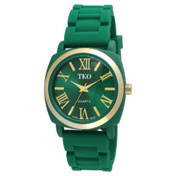 Tko Orlogi Women's Tko Rubber Strap Watch - Green