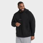 Men's Big & Tall Cotton Fleece Pullover Hoodie - All In Motion Black