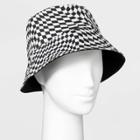 Women's Reversible Warped Check Pattern Bucket Hat - Wild Fable Black/white