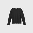 Women's Crewneck Fleece Pullover - A New Day Black