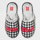 Men's Family Sleep Papa Bear Slippers - Wondershop Black