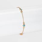 Adjustable Delicate Station Bracelet - A New Day Turquoise/gold,