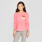 Girls' Long Sleeve Fox Pocket T-shirt - Cat & Jack Pink