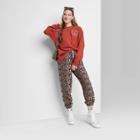 Women's Ascot + Hart Graphic Jogger Pants - Black Leopard Print