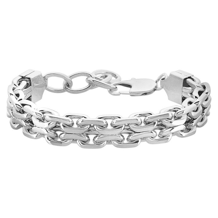 Men's Crucible Double Strand Anchor Chain Bracelet - Silver (8.5),