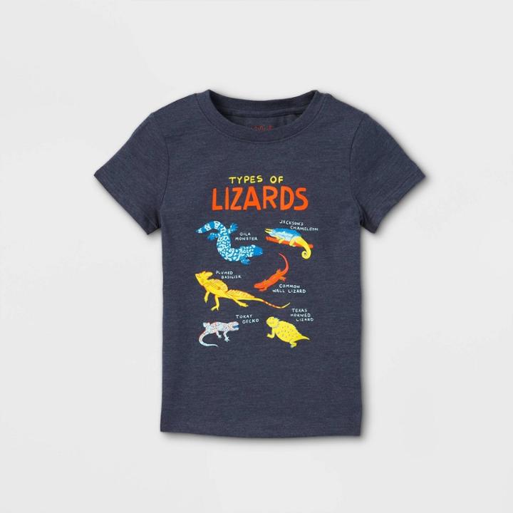 Toddler Boys' Lizards Graphic Short Sleeve T-shirt - Cat & Jack Blue