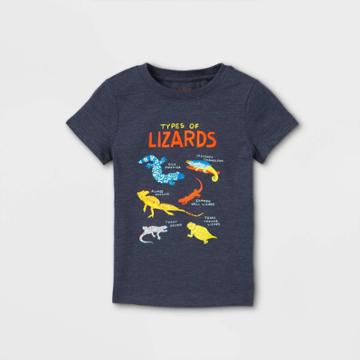 Toddler Boys' Lizards Graphic Short Sleeve T-shirt - Cat & Jack Blue