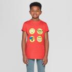 Boys' Emojis Short Sleeve Graphic T-shirt - Cat & Jack Red