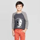 Boys' 3/4 Sleeve Flip Sequins Halloween T-shirt - Cat & Jack Gray