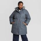 Women's Plus Size Cold Weather Parka Jacket - Ava & Viv Gray X