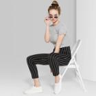 Women's Striped High-rise Skinny Pants - Wild Fable Black