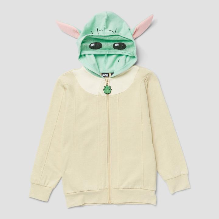 Lucas Boys' Star Wars: The Mandalorian Grogu Cosplay Sweatshirt - Green/beige