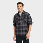 Men's Heavyweight Flannel Button-down Shirt - Goodfellow & Co Charcoal Gray