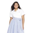 Women's Plus Size Short Sleeve Polo Shirt - White 2x - Vineyard Vines For Target