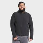 Men's Knit To Woven Full Zip Sweatshirt - All In Motion Black