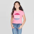Petitegirls' Short Sleeve Future Voter Graphic T-shirt - Cat & Jack Bright Pink
