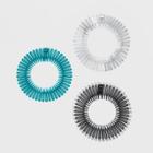 Solid, Metallic & Metallic Edges Accordion Plastic Head Wraps 3ct - Wild Fable,