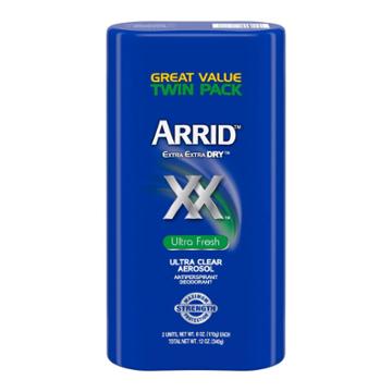 Arrid Xx Extra Extra Dry Ultra Clear Aerosol Antiperspirant & Deodorant Ultra Fresh Twin Pack
