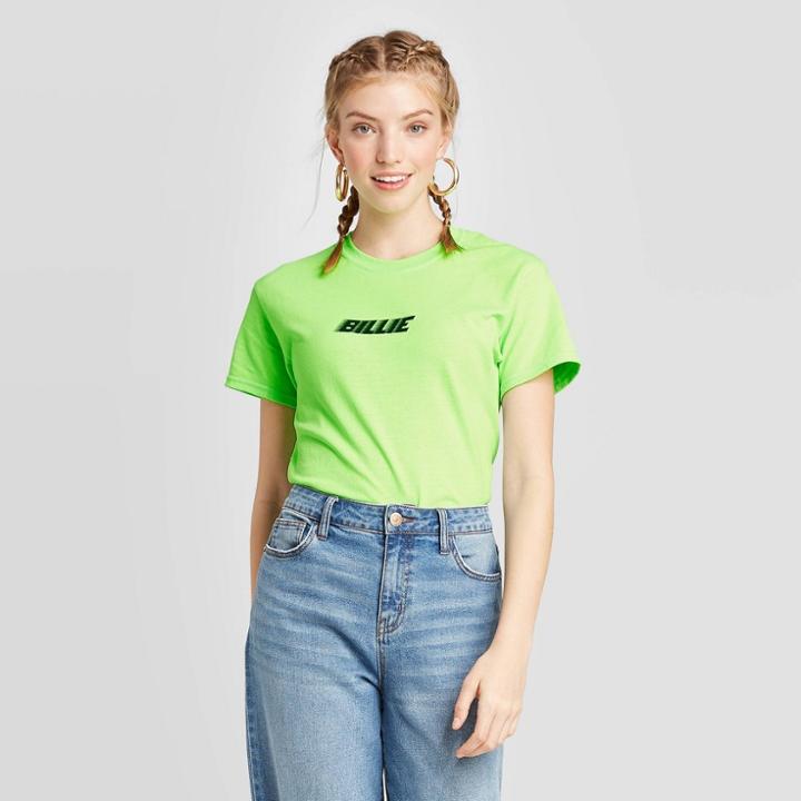 Bravado Women's Billie Eilish Short Sleeve T-shirt (juniors') - Neon Green