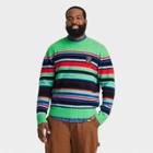 Houston White Adult Plus Size Crewneck Pullover Sweater - Green