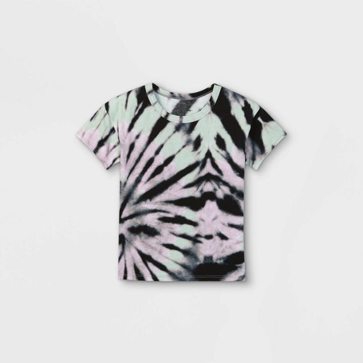 Toddler Boys' Tie-dye Short Sleeve T-shirt - Art Class Black