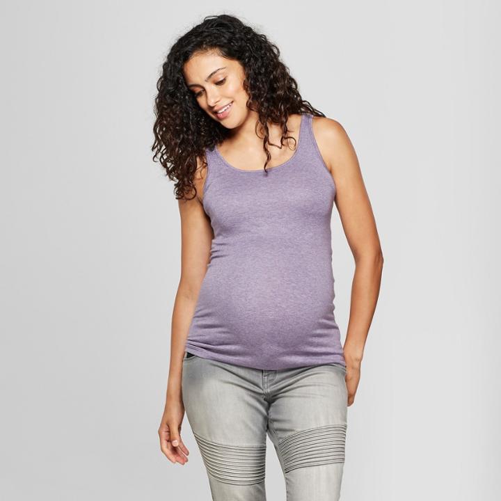 Maternity Rib Tank - Isabel Maternity By Ingrid & Isabel Lavender Heather