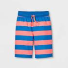 Boys' Striped Swim Trunks - Cat & Jack Pink/blue